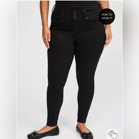 Torrid Black High Rise Women Jeans - Picture 2 of 7